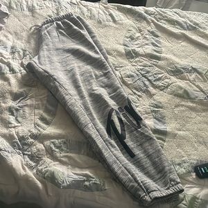 Grey Pink Brand Jogger Sweatpants